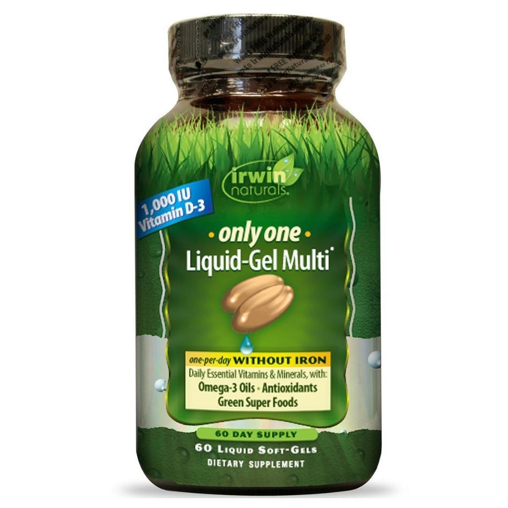 Irwin Naturals Only One Liquid-Gel Multi without Iron 60 Liquid Softgels Vitamins Irwin Naturals (1058634989611)