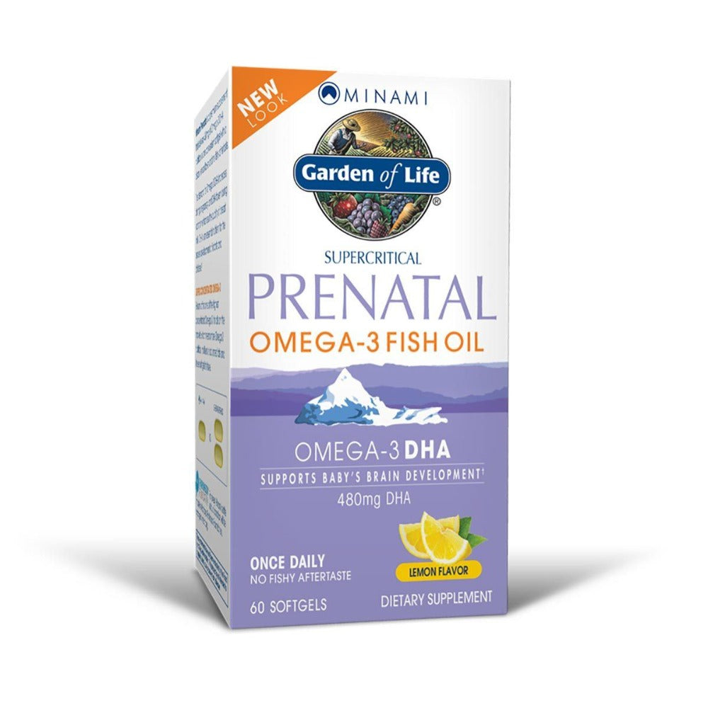 Minami Nutrition Supercritical Prenatal Omega-3 Fish Oil DHA Lemon Flavor 60 Gels Omega Fatty Acids / EFAs Minami Nutrition (1058636169259)