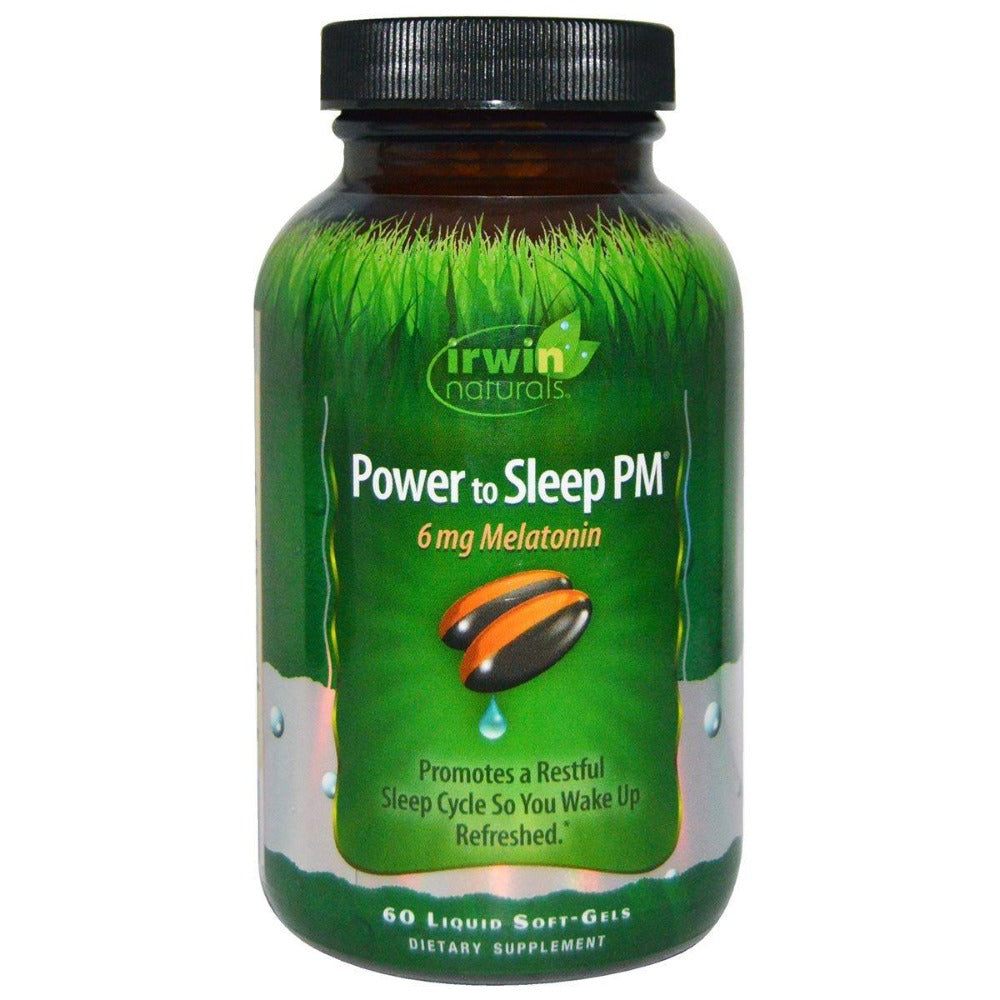 Irwin Naturals Power to Sleep PM 6mg Melatonin 60 Gels Sleep Aid Irwin Naturals (1059231825963)