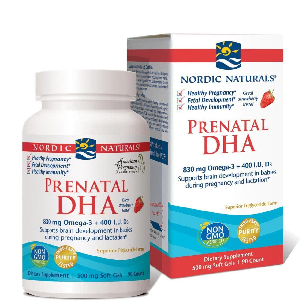 Nordic Naturals Prenatal DHA 500mg 90 SoftGels Other Supplements Nordic Naturals (1058797420587)