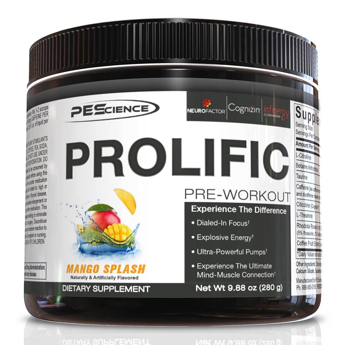 PEScience Prolific 20 Servings Sport Performance / Recovery PEScience (1059324002347)