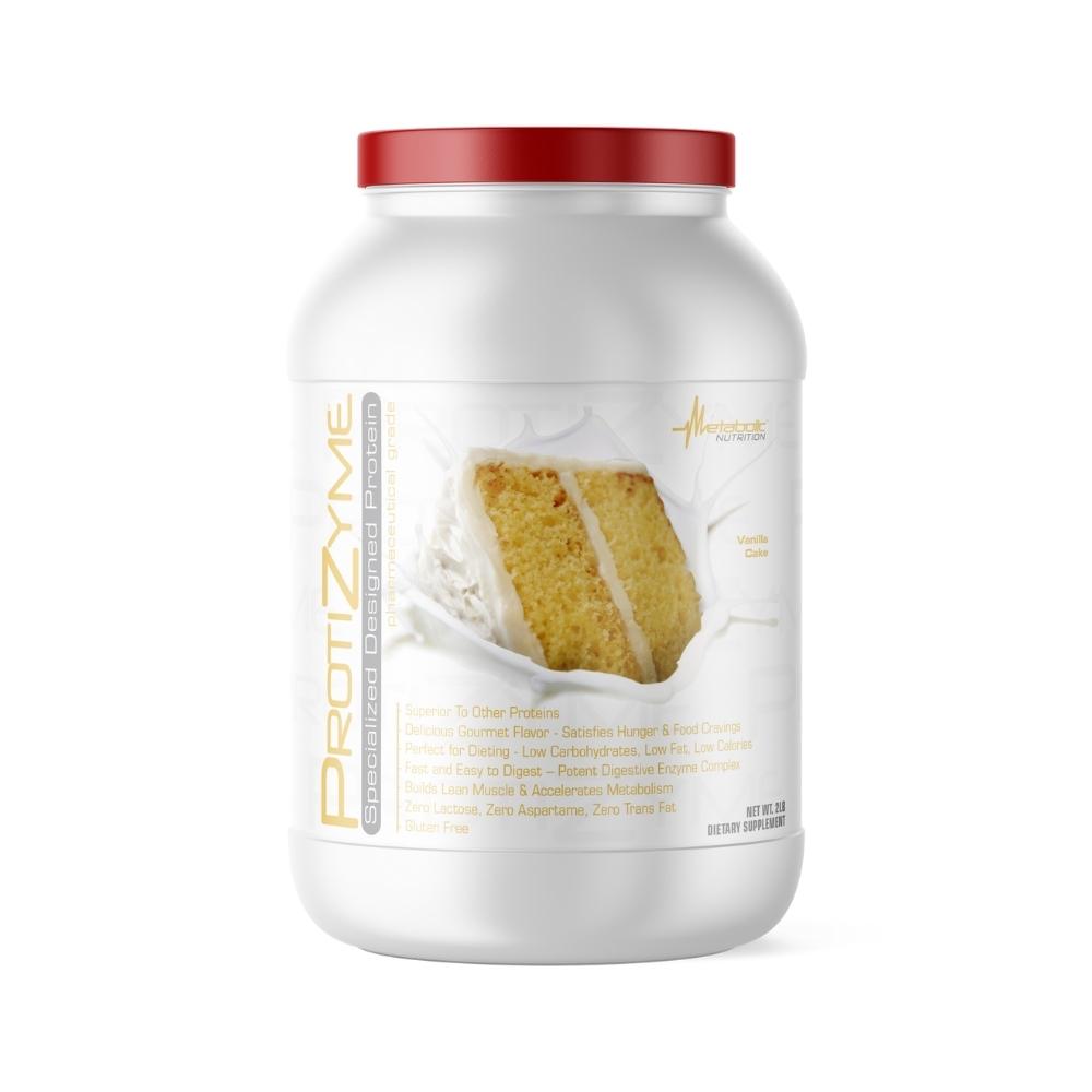Metabolic Nutrition Protizyme 2 Lbs Protein Metabolic Nutrition Vanilla Cake