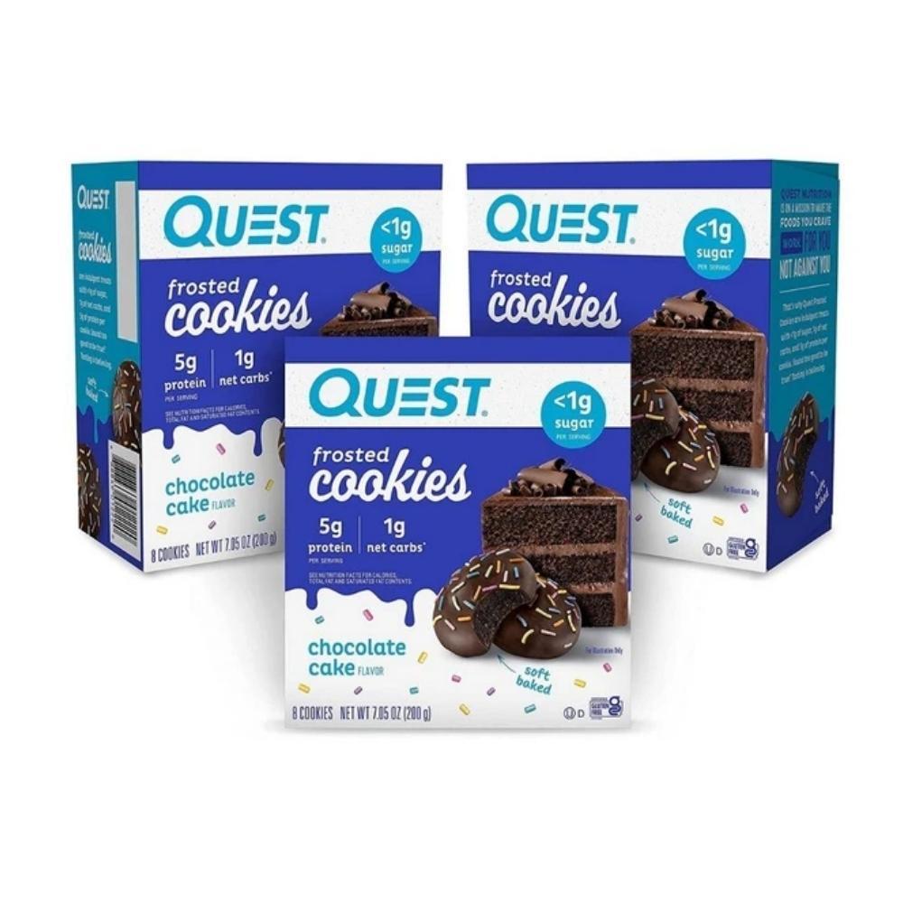 Quest Frosted Cookies 8/box Foods Juices Quest Nutrition Chocolate Cake