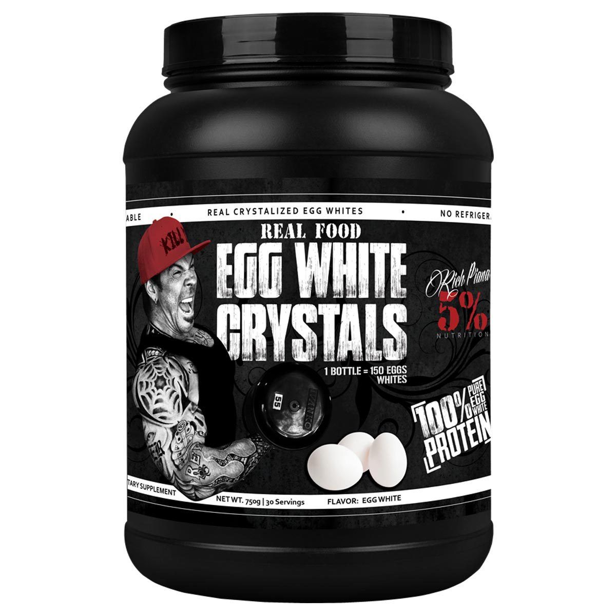 5% Nutrition Real Food Egg White Crystals 30 Servings Protein 5% Nutrition Unflavored (1059322298411)