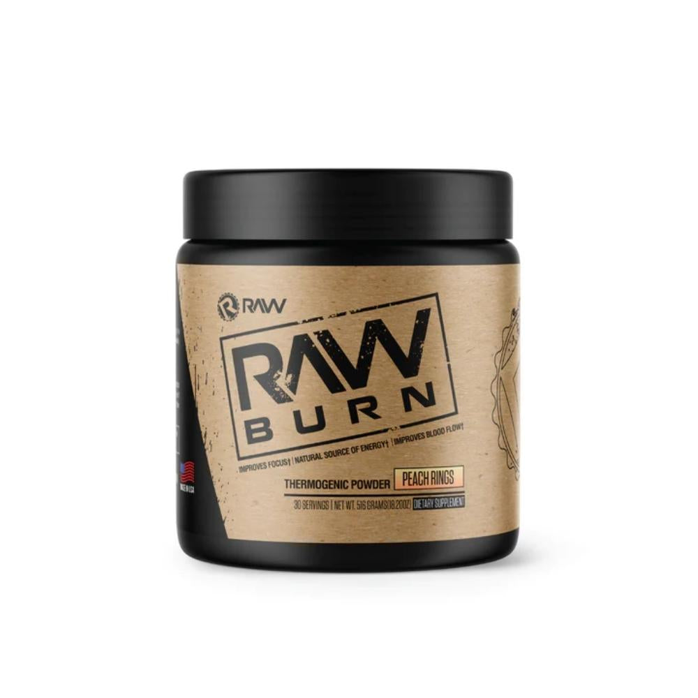 Raw Nutrition Burn 30 Servings Fat Burner Raw Peach Rings