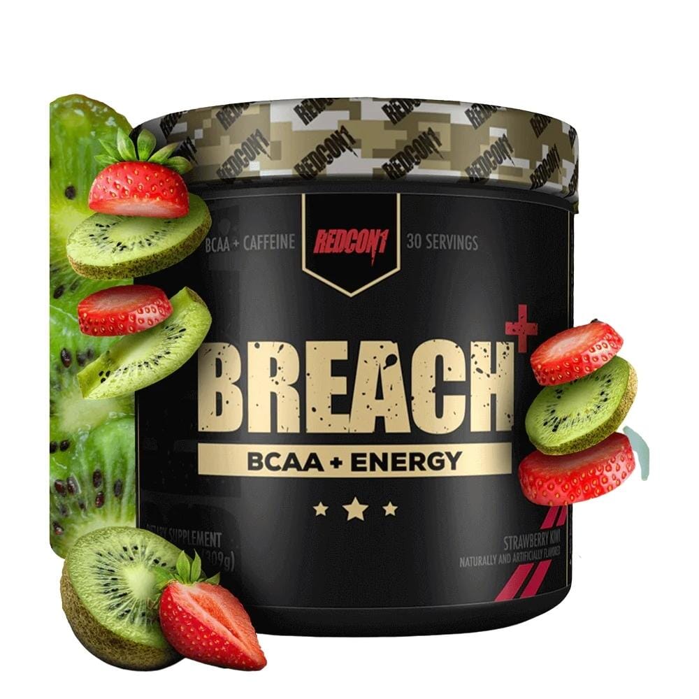 Redcon1 Breach + Energy 30 Servings Sports Performance Recovery Redcon 1 Strawberry Kiwi