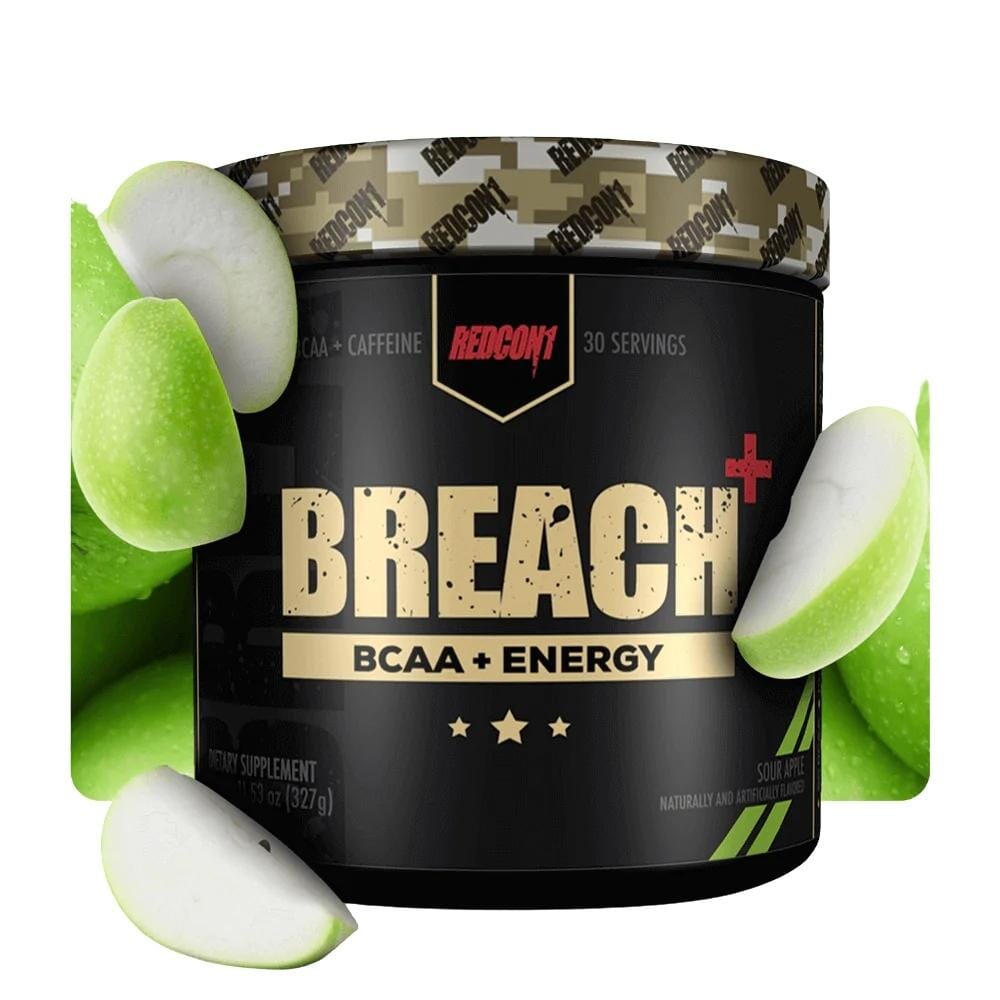 Redcon1 Breach + Energy 30 Servings Sports Performance Recovery Redcon 1 Sour Apple