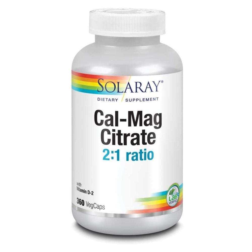 Solaray Cal-Mag Citrate and Vitamin D 360 Capsules Minerals Solaray