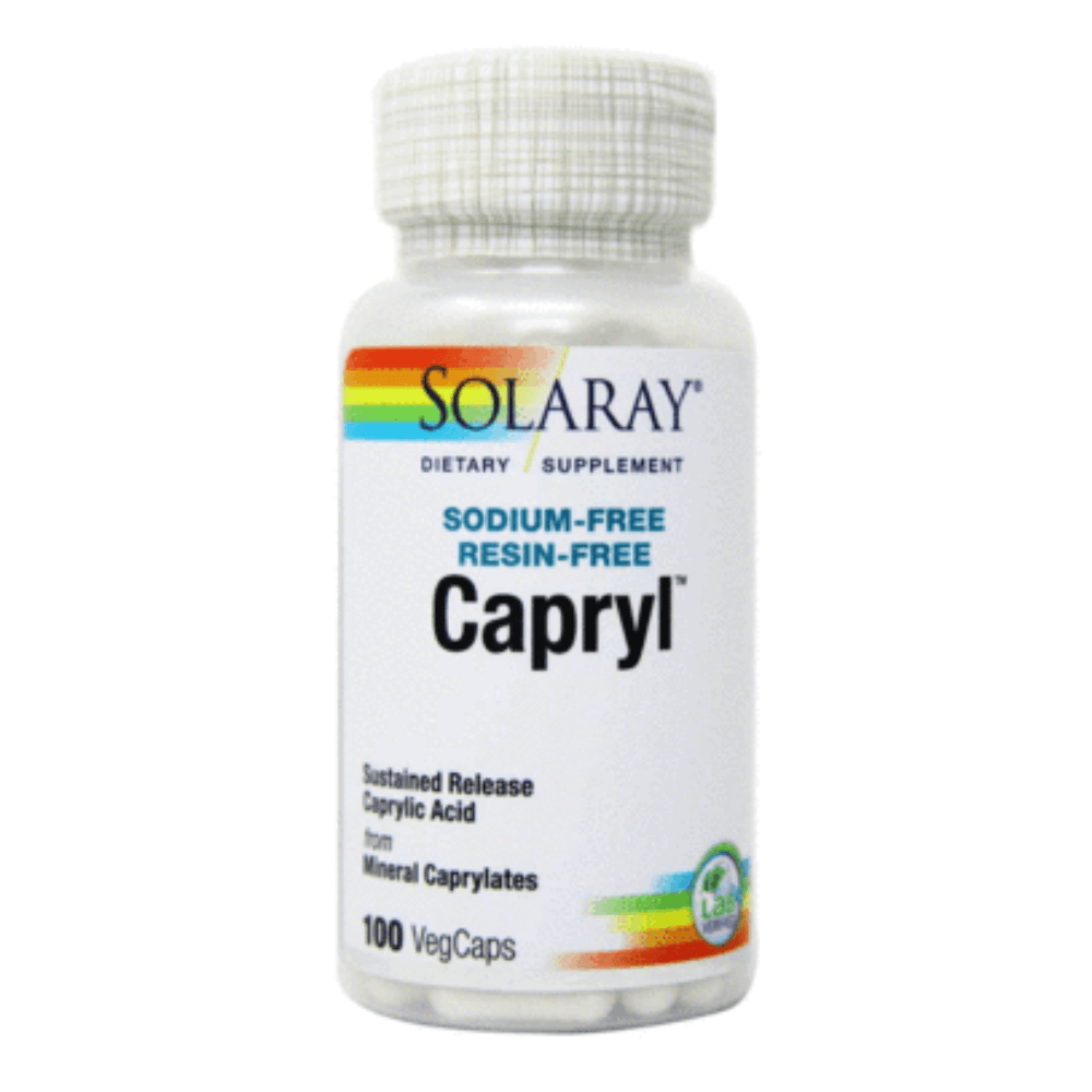 Solaray Capryl Sodium Resin Free 100 Capsules Other Supplements Solaray