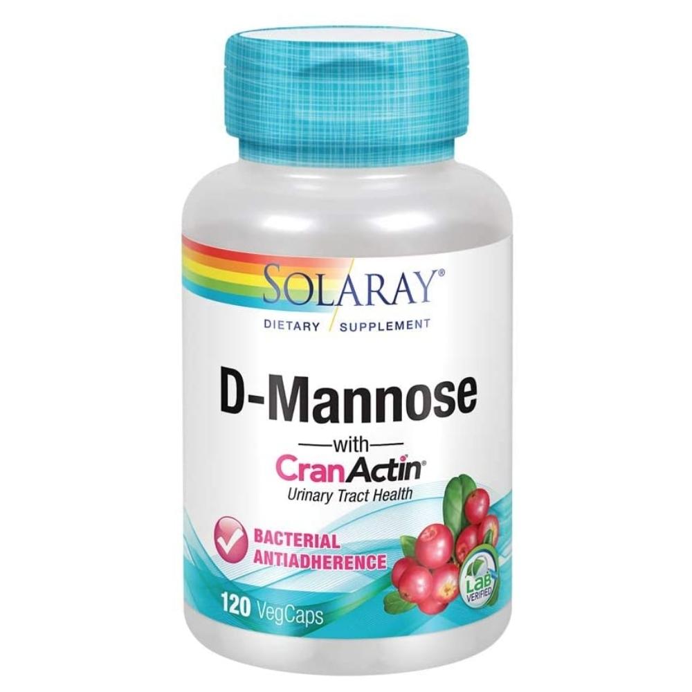 Solaray D-Mannose With Cranactin 120 Capsules Store Stock Only Solaray