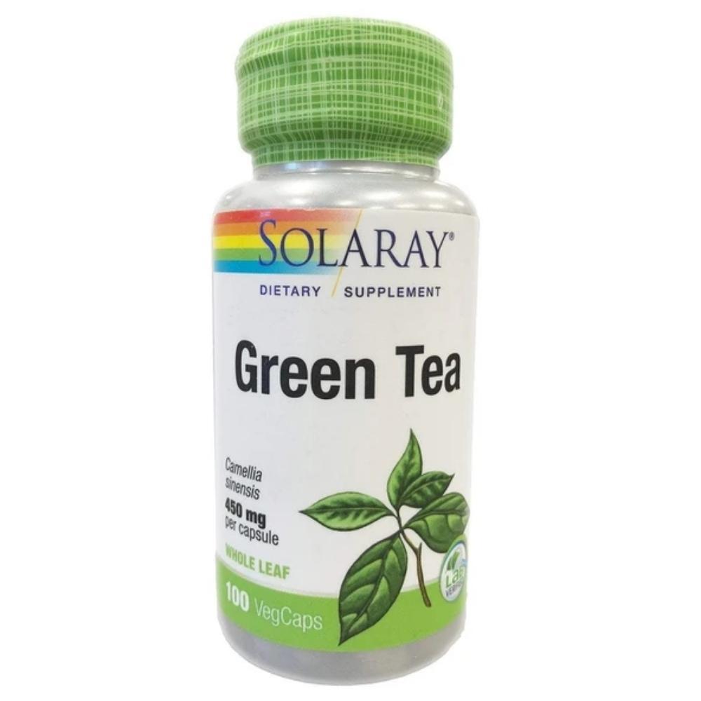 Solaray Green Tea 450mg 100 Capsules Herbs Solaray