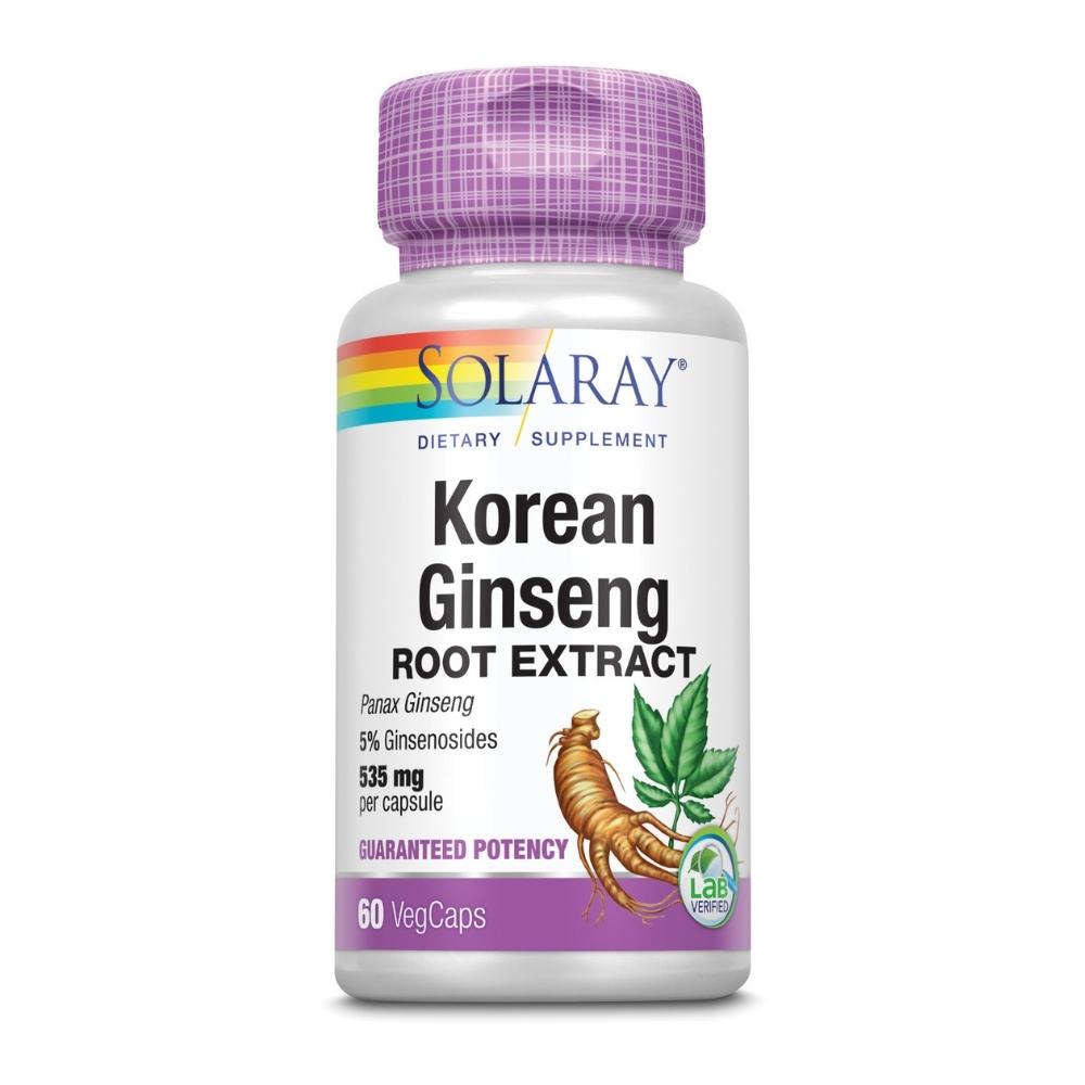 Solaray Korean Ginseng Root 535mg 60 Capsules Herbs Solaray