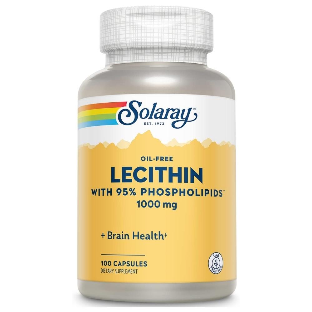 Solaray Lecithin Oil Free 100 Capsules Other Supplements Solaray