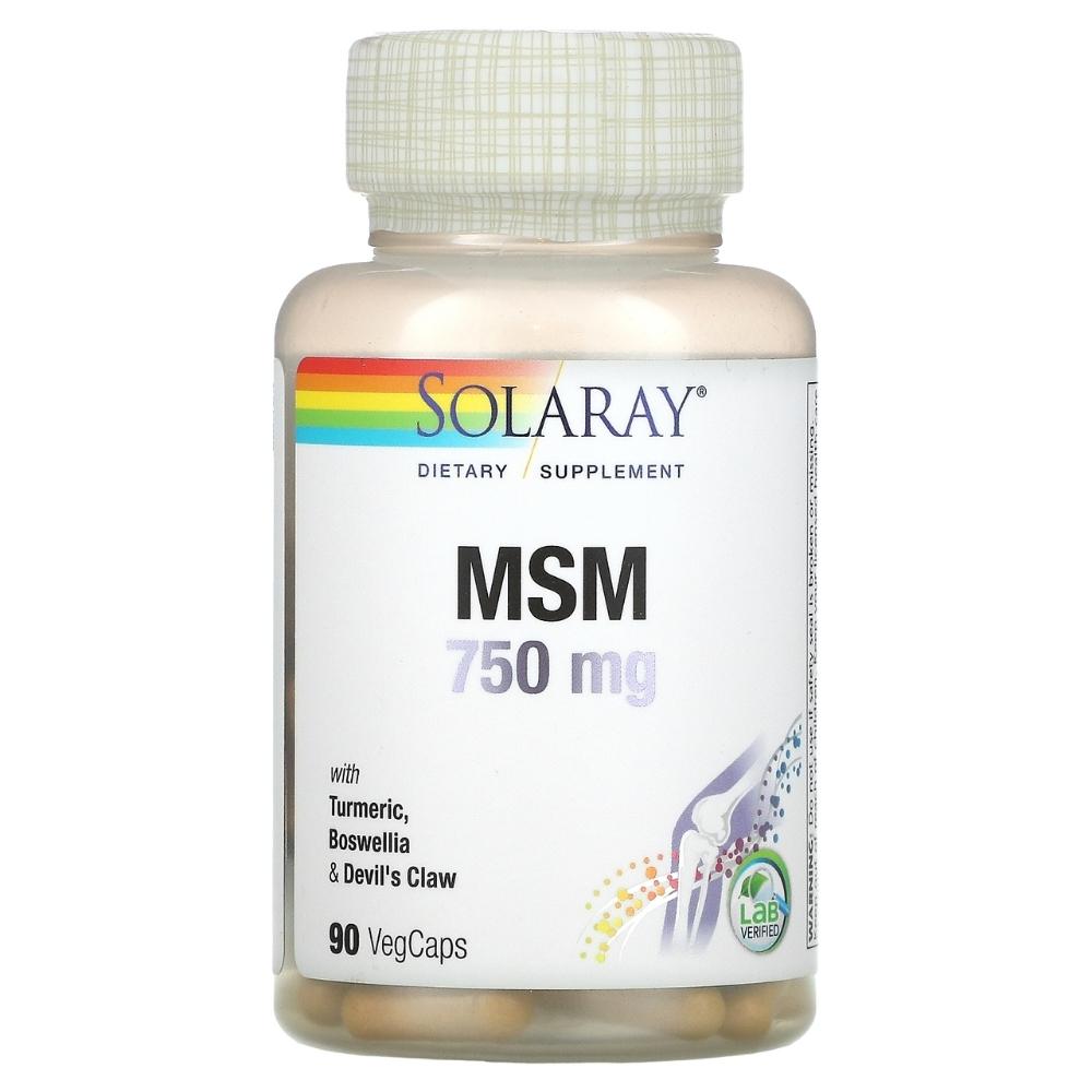 Solaray MSM 750mg 90 Capsules Joint Aids Solaray