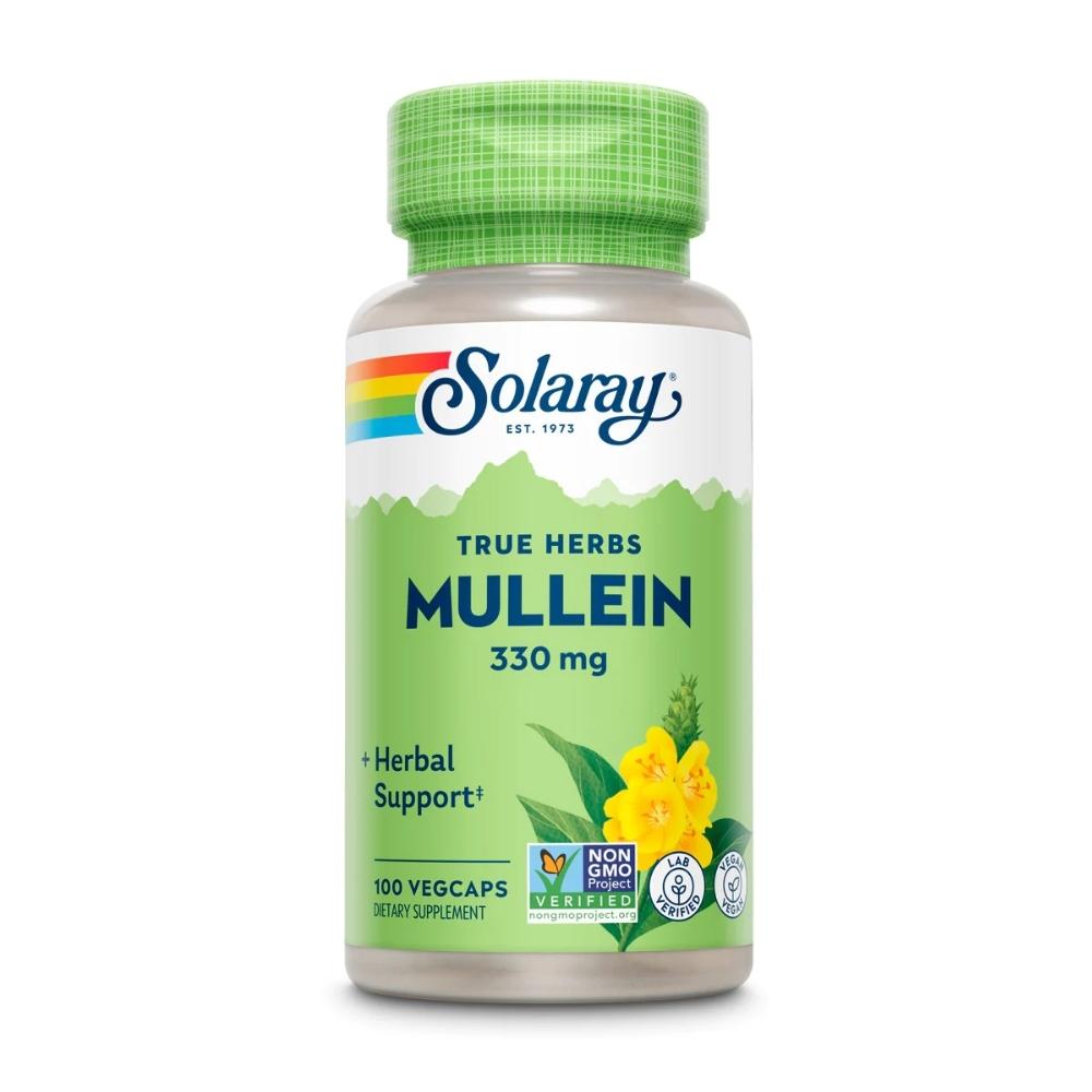 Solaray MULLEIN LEAVES 330mg 100 Capsules Herbs Solaray