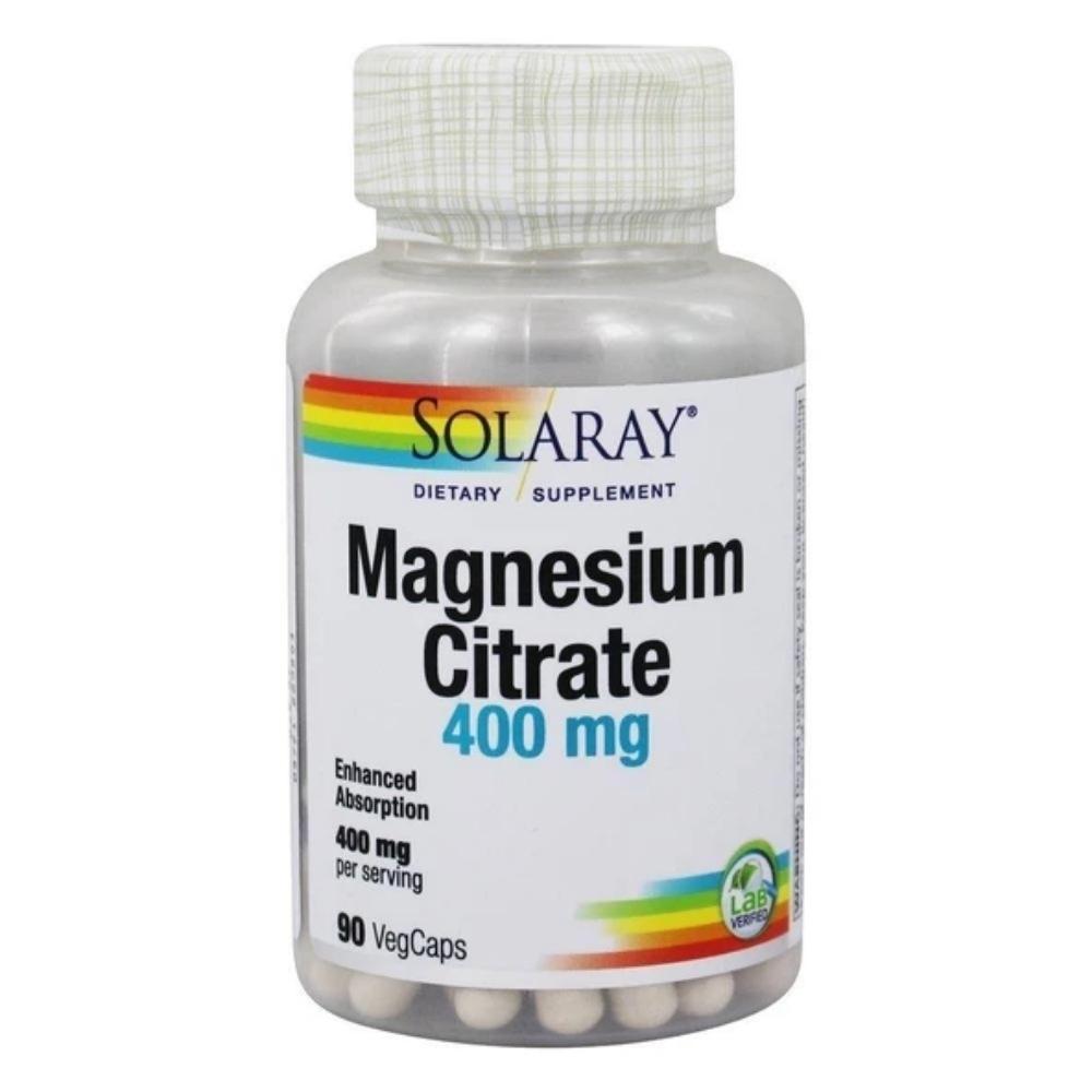 Solaray Magnesium Citrate 400mg 90 Vege Capsules Vitamins & Minerals Solaray