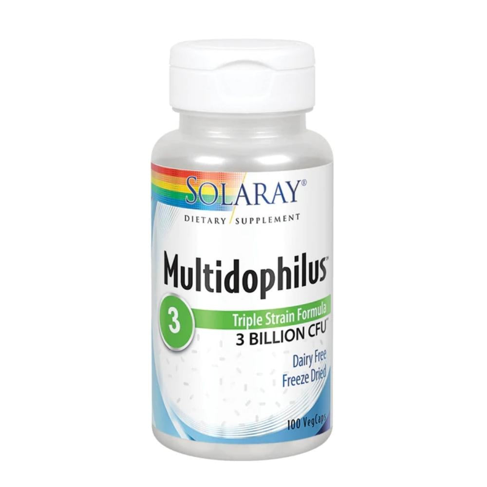 Solaray Multidophilus Lactic Flora (Non-Dairy, Freeze-Dried) 3 Billion 100 Caps Digestive Health / Probiotics Solaray