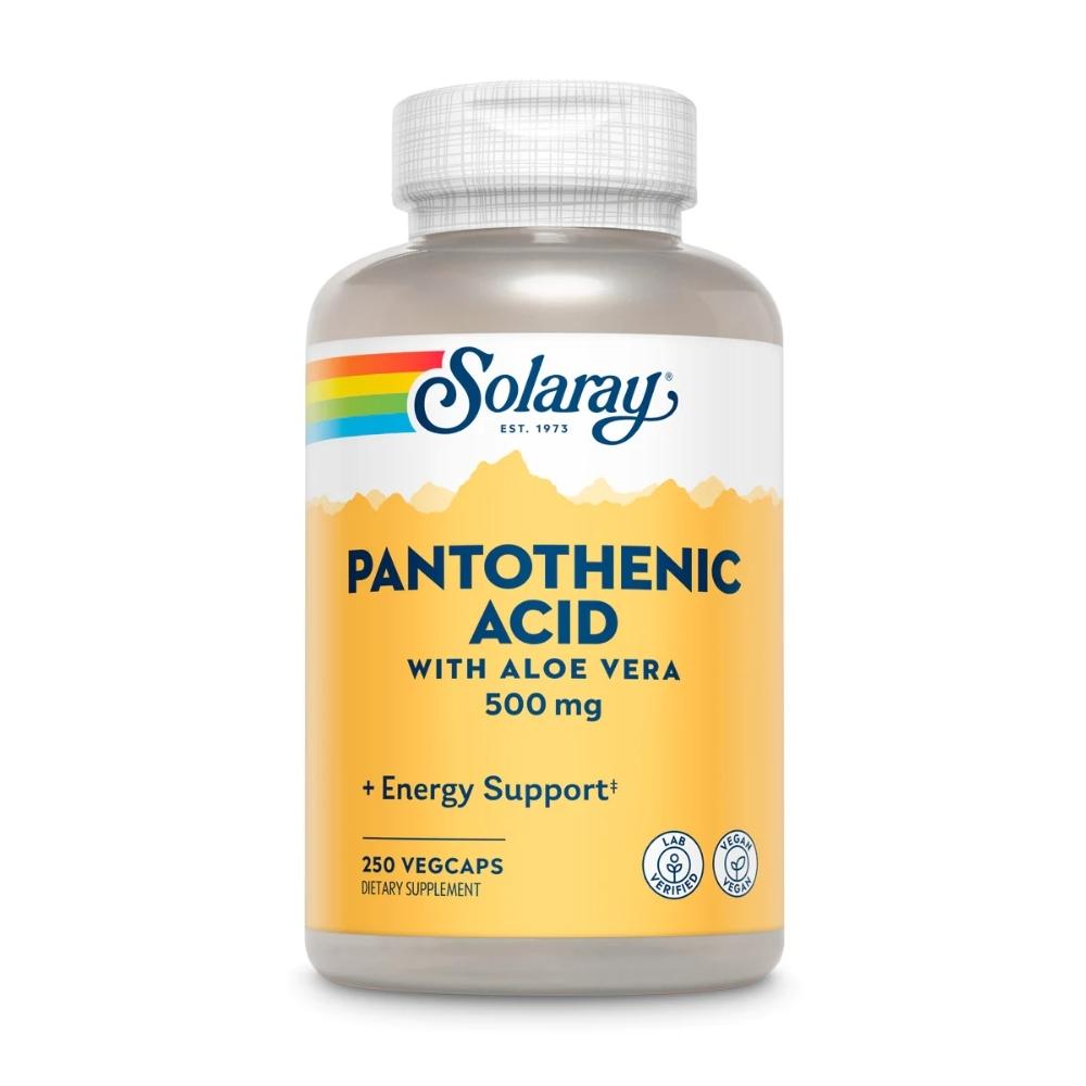 Solaray PANTOTHENIC ACID 500mg 250 Capsules Vitamins & Minerals Solaray