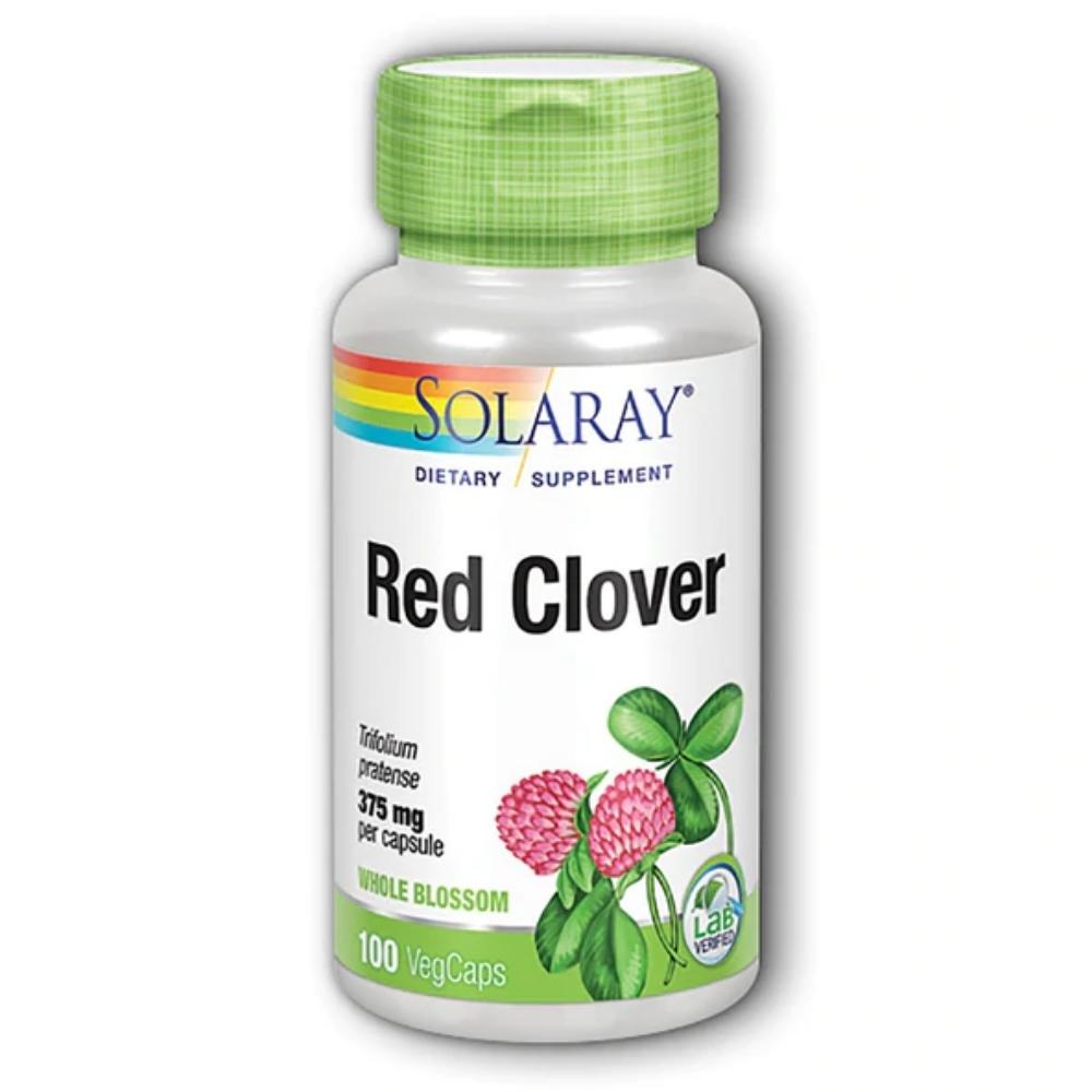 Solaray Red Clover Blossoms 375mg 100 Capsules Herbs Solaray