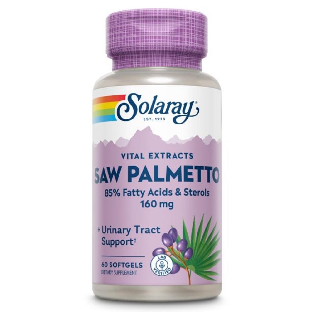 Solaray Saw Palmetto Berry Extract 160mg 60 Soft Gels Herbs Solaray