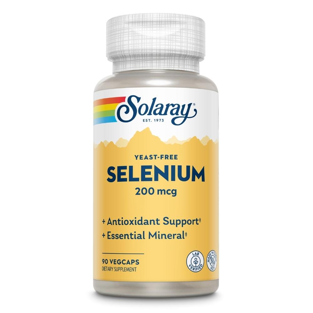 Solaray Selenium 200mcg 90 Capsules Minerals Solaray