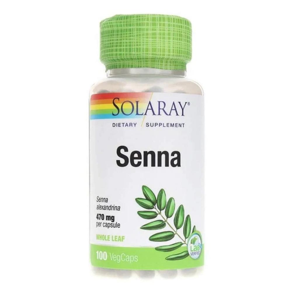 Solaray Senna Leaves 470mg 100 Capsules Herbs Solaray