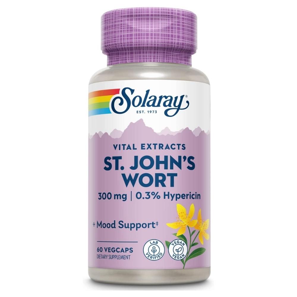 Solaray St. Johns Wort 300mg 60 Capsules Herbs Solaray