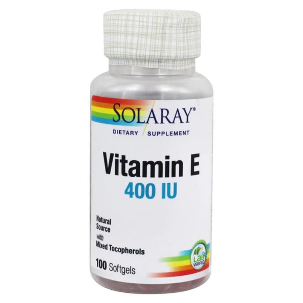 Solaray Vitamin E 400 IU 100 Soft Gels Vitamins Solaray