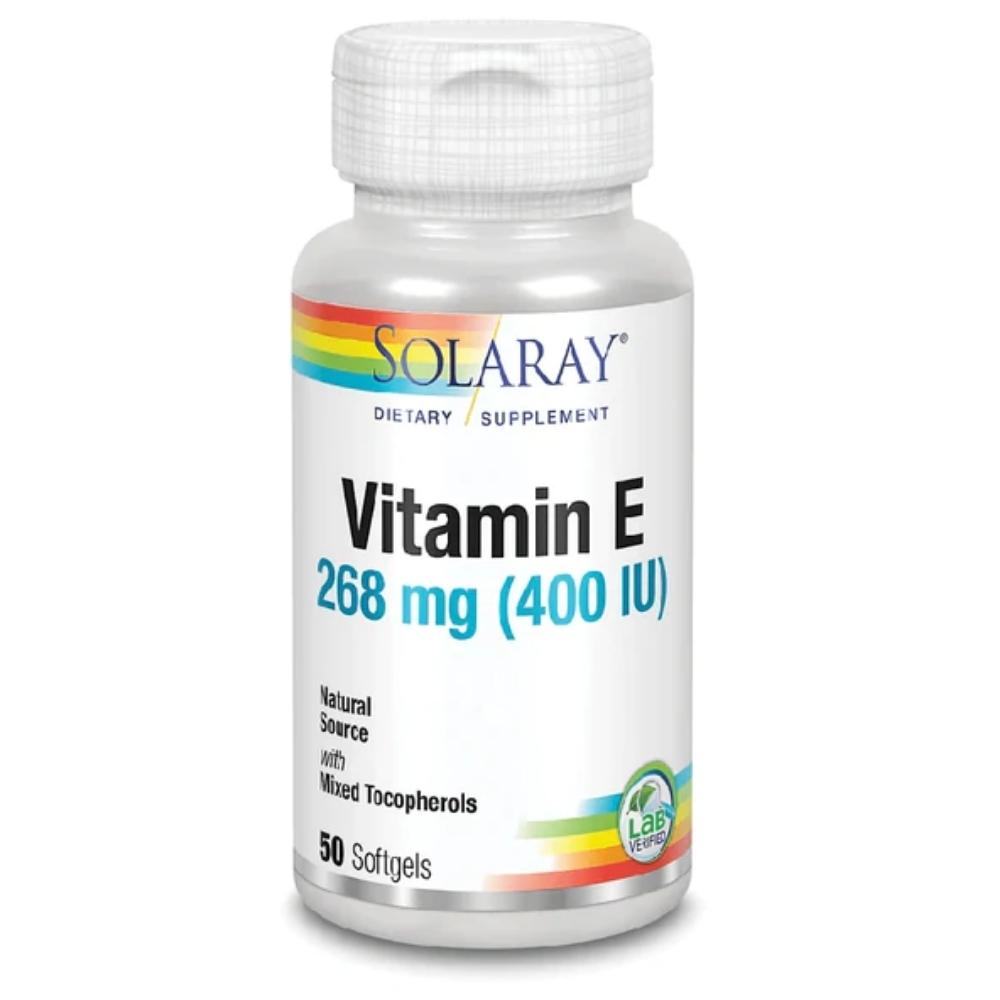 Solaray Vitamin E 400 IU 50 Soft Gels Vitamins Solaray