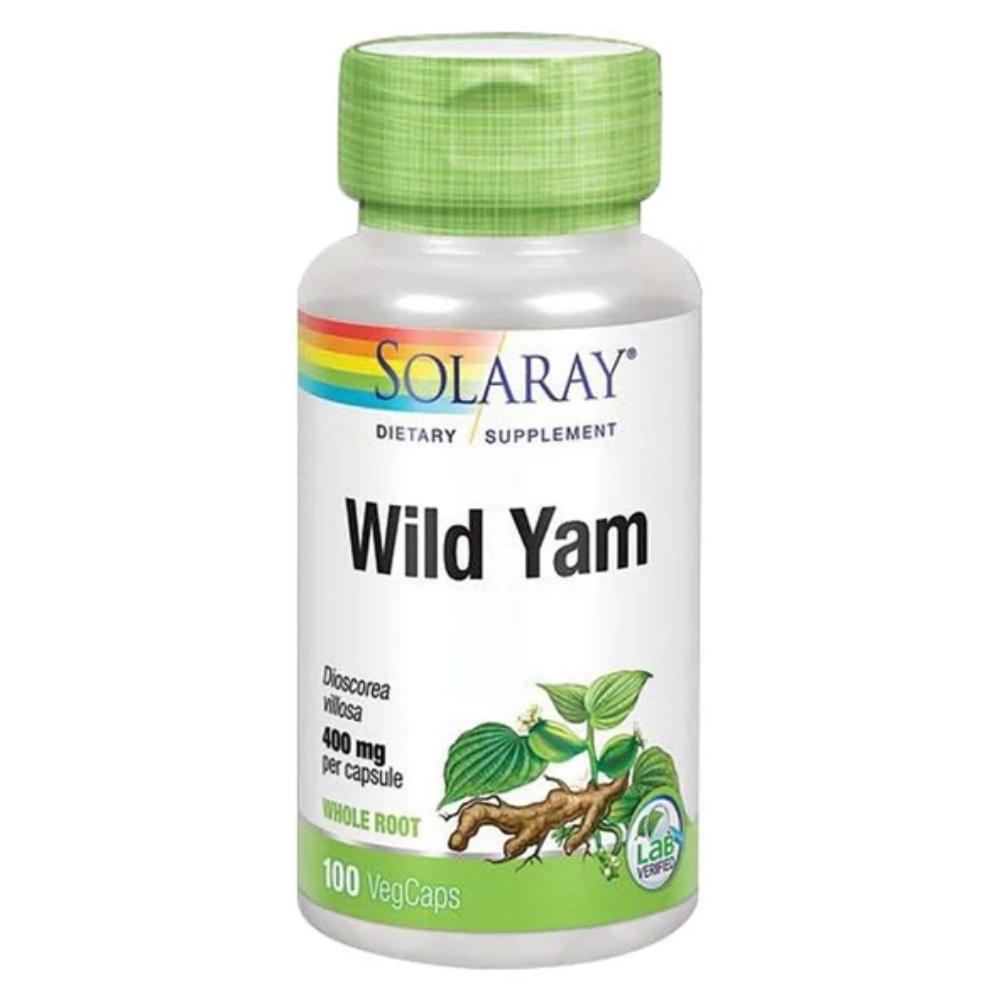 Solaray Wild Yam Root 400mg 100 Capsules Herbs Solaray