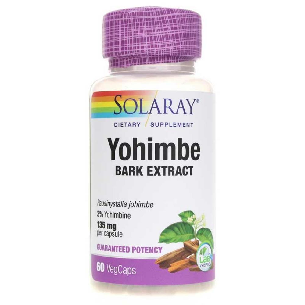 Solaray Yohimbe Extract 135mg 60 Capsules Herbs Solaray