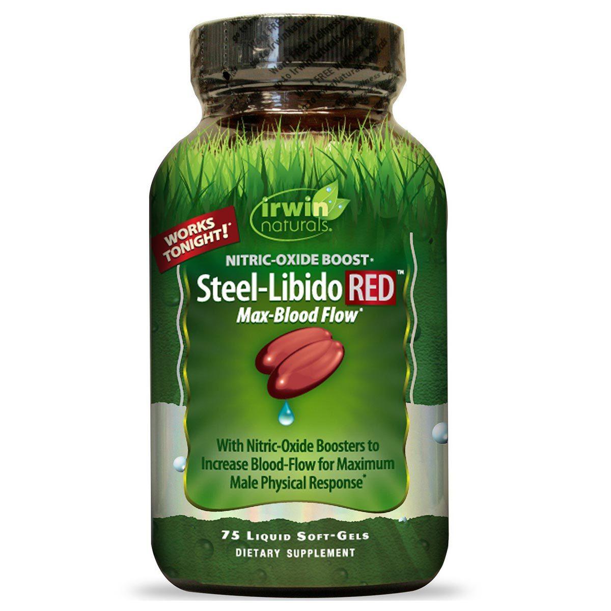 Irwin Naturals Steel Libido RED 75 Liquid Soft Gels Irwin Naturals (1058697609259)