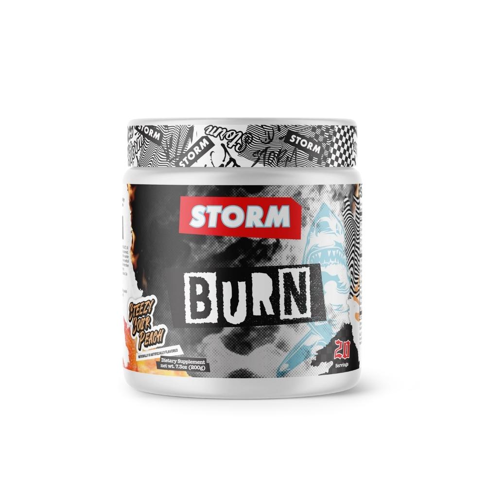 Storm Burn 20 Servings Pre-Workouts Storm Lifestyles Sour Peach