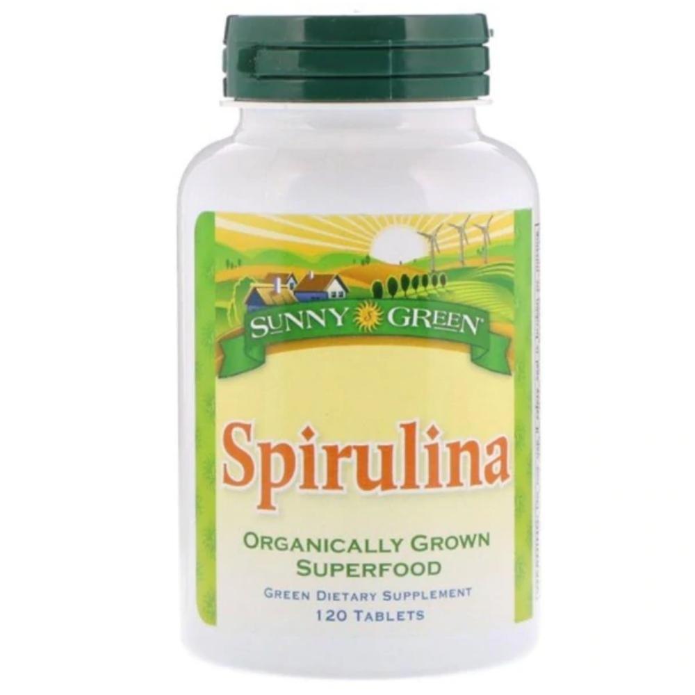 Sunny Green Spirulina 500mg 120 Tablets Herbs Sunny Green