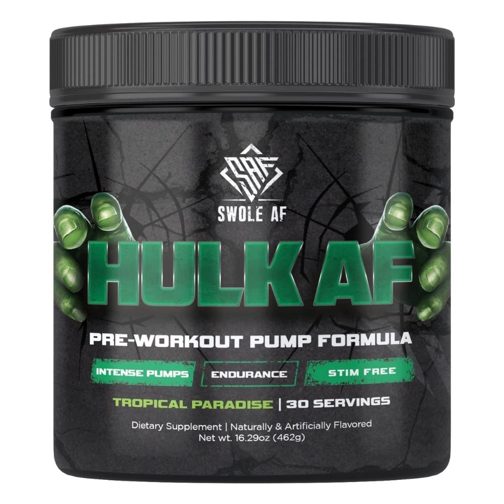 Swole AF Hulk AF 30 Servings Pre-Workouts Swole AF Tropical Paradise