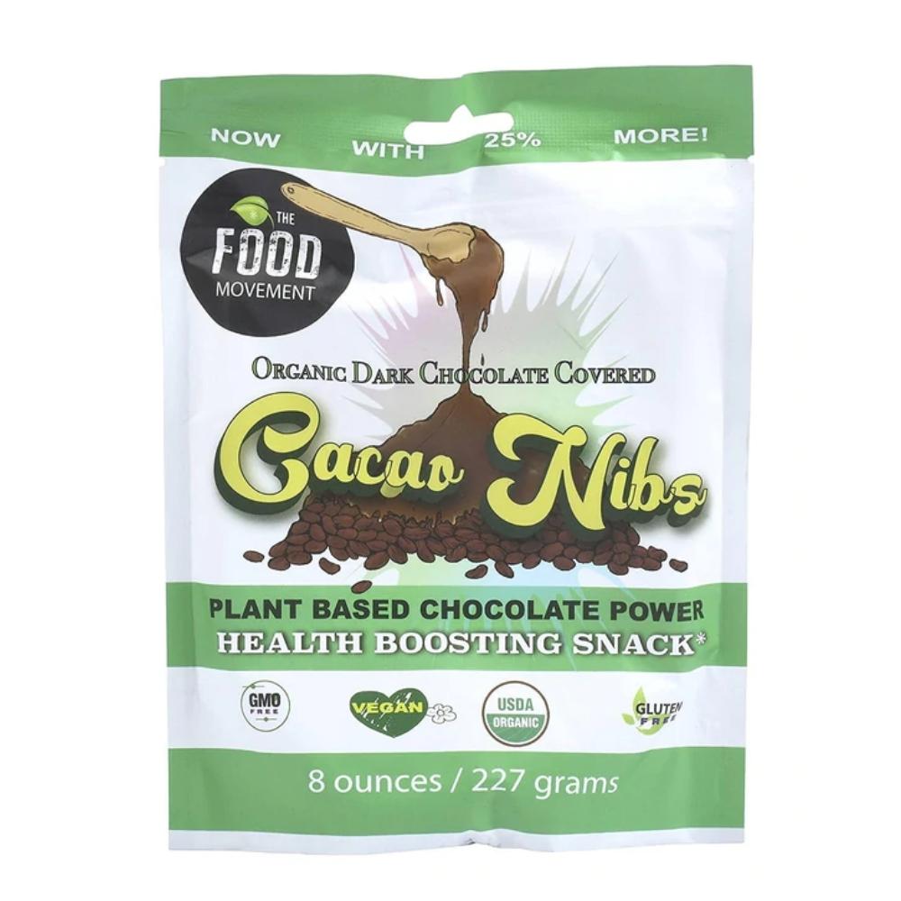The Food Movement Dark Chocolate Covered Cacao Nibs 8oz Foods & - Juices The Food Movement