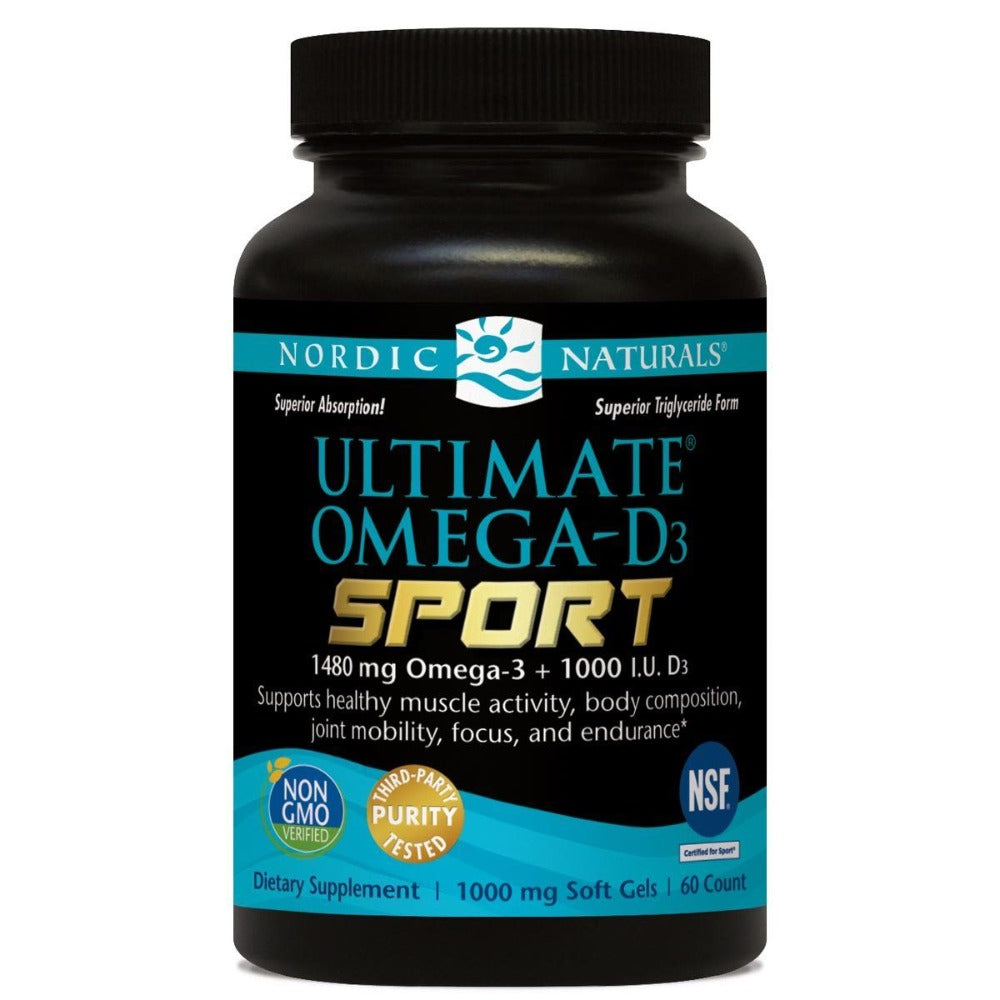 Nordic Naturals Ultimate Omega-D3 Sport 60 SoftGels Omega Fatty Acids / EFAs Nordic Naturals (1058806366251)
