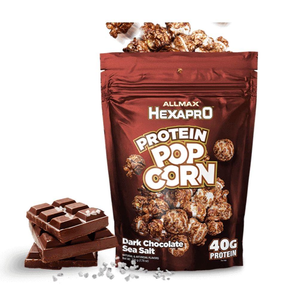 Allmax Hexapro Protein Popcorn 4 Servings Foods Juices Allmax Nutrition Dark Chocolate Sea Salt (4168012890155)