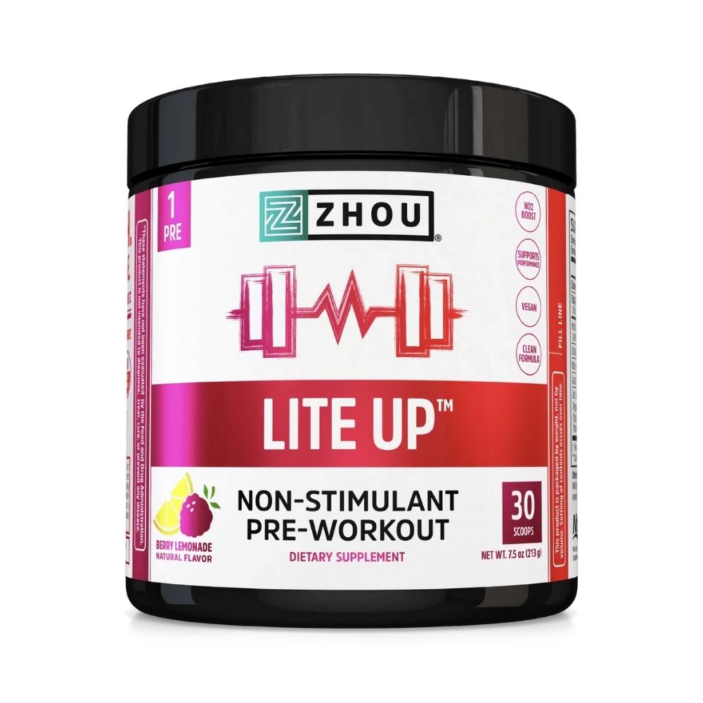 Zhou Lite Up Non Stim 30 Servings Nitric Oxide ZHOU Berry Lemonade