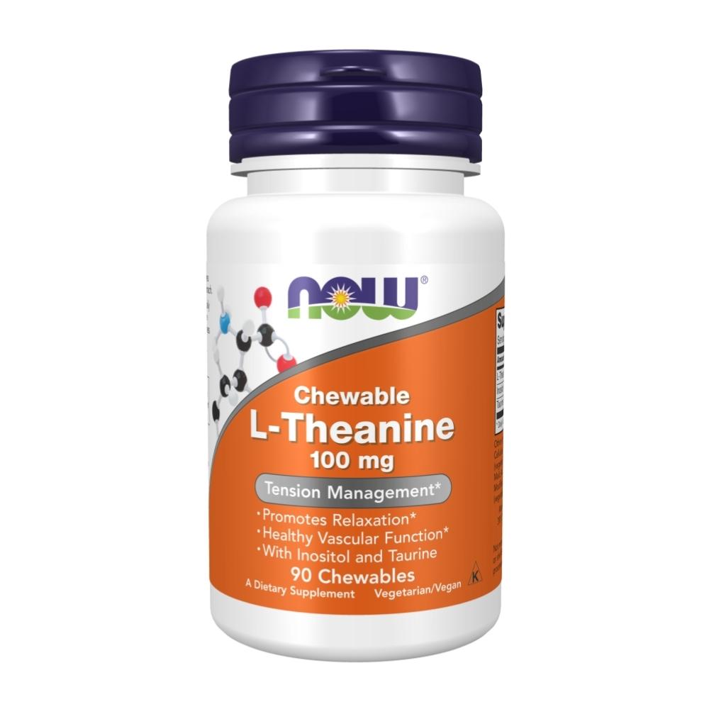 Now Foods L-Theanine 100mg 90 Chewables Sports Performance & - Recovery Now Foods
