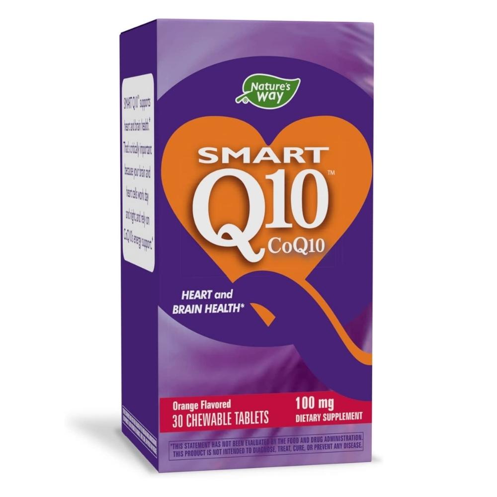 Nature's Way CoQ10 Vitaline Chewable 100mg Orange 30 Tablets Antioxidants / CoQ-10 Nature's Way