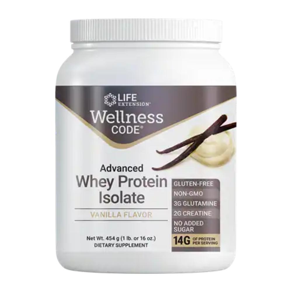 Life Extension Wellness Code Adv Whey Protein Vanilla 1lb Protein Powders Life Extension