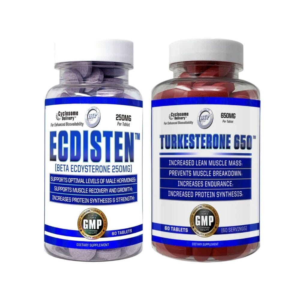 HI TECH'S ALL NATURAL MUSCLE BUILDING STACK Prohormones, Andro & Support Hi-Tech Pharmaceuticals