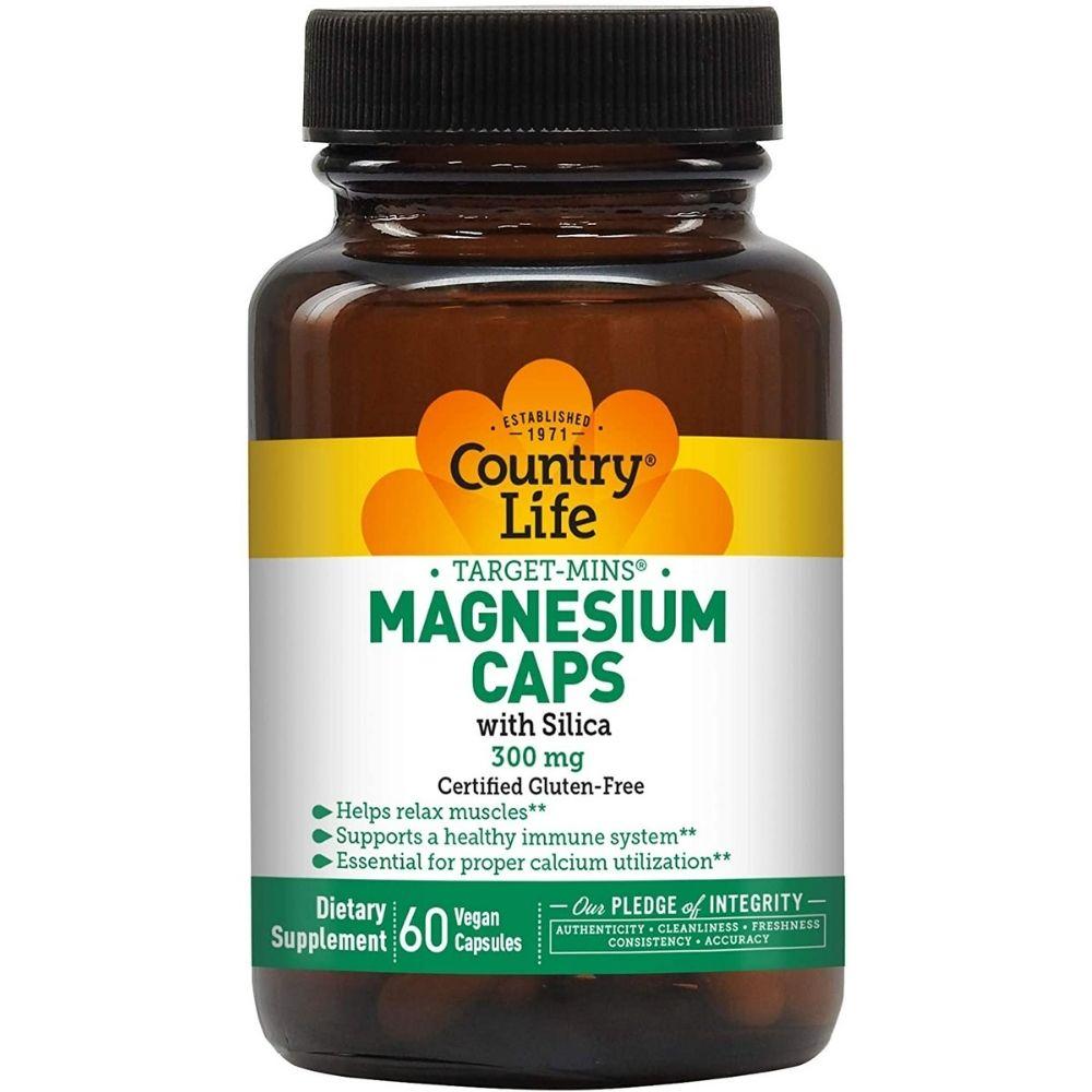 Country Life Magnesium Caps With Silica 300mg 60 Capsules Vitamins & Minerals Country Life
