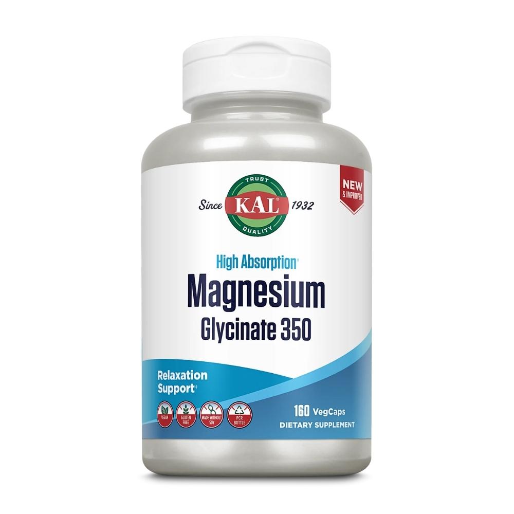 Kal Magnesium Glycinate 350mg 160 Vege Capsules Vitamins & Minerals Kal