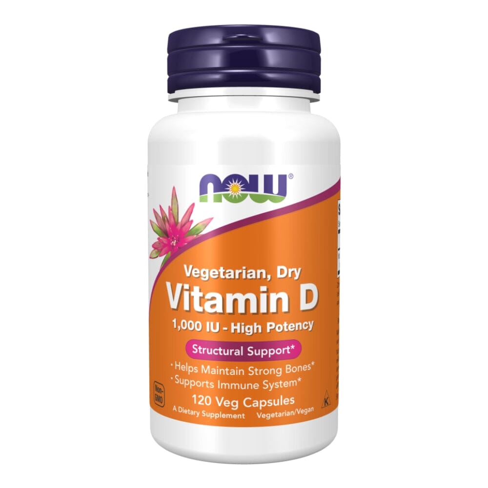Now Foods Vitamin D 1000 IU Vegetarian 120 Vegetable Capsules Vitamins Now Foods