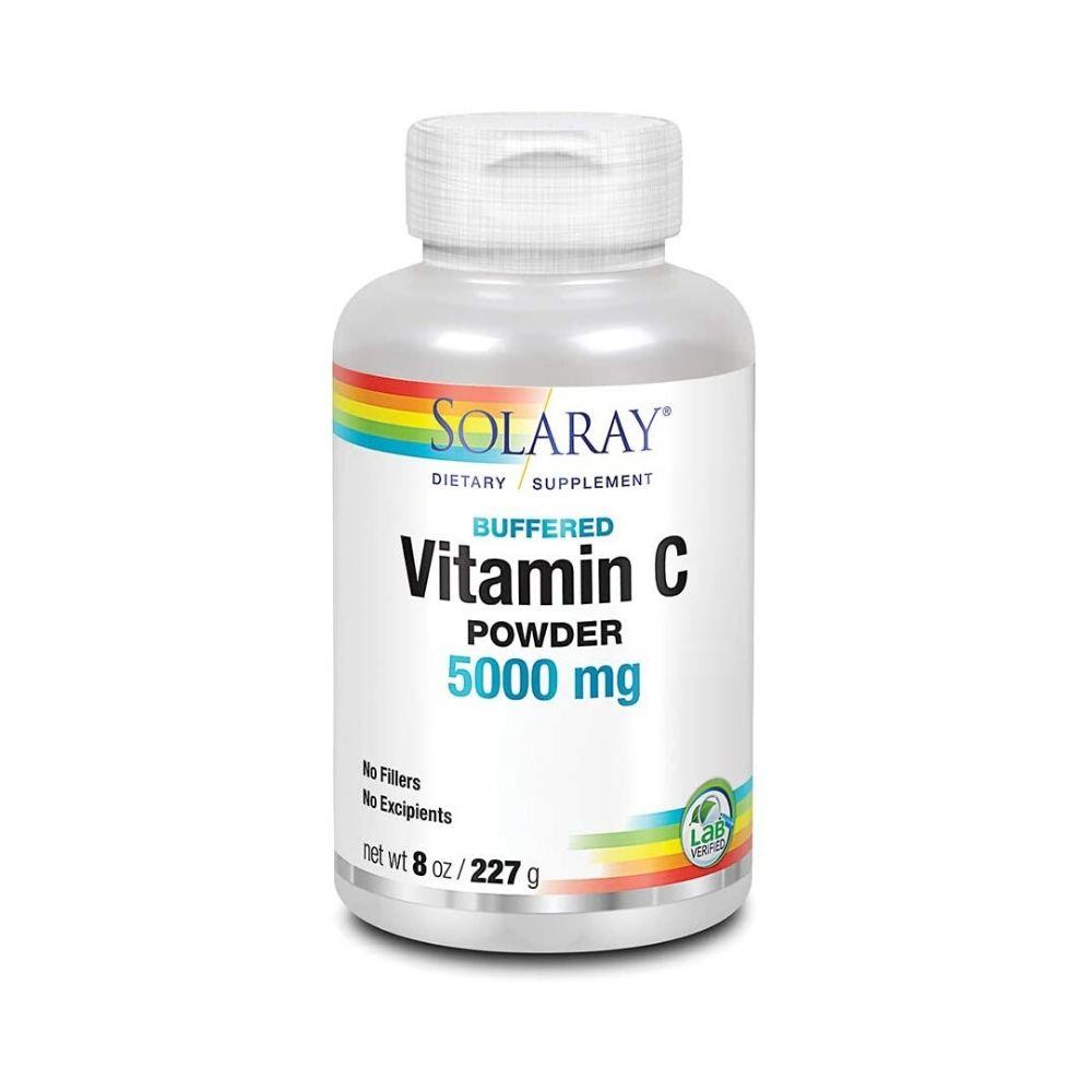 Solaray Buffered Vitamin C Powder 5000mg 227 Grams Vitamins Solaray (1057897054251)