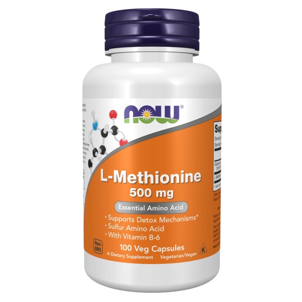 Now Foods L-Methionine 500 Mg 100 Capsules Amino Acids Now Foods