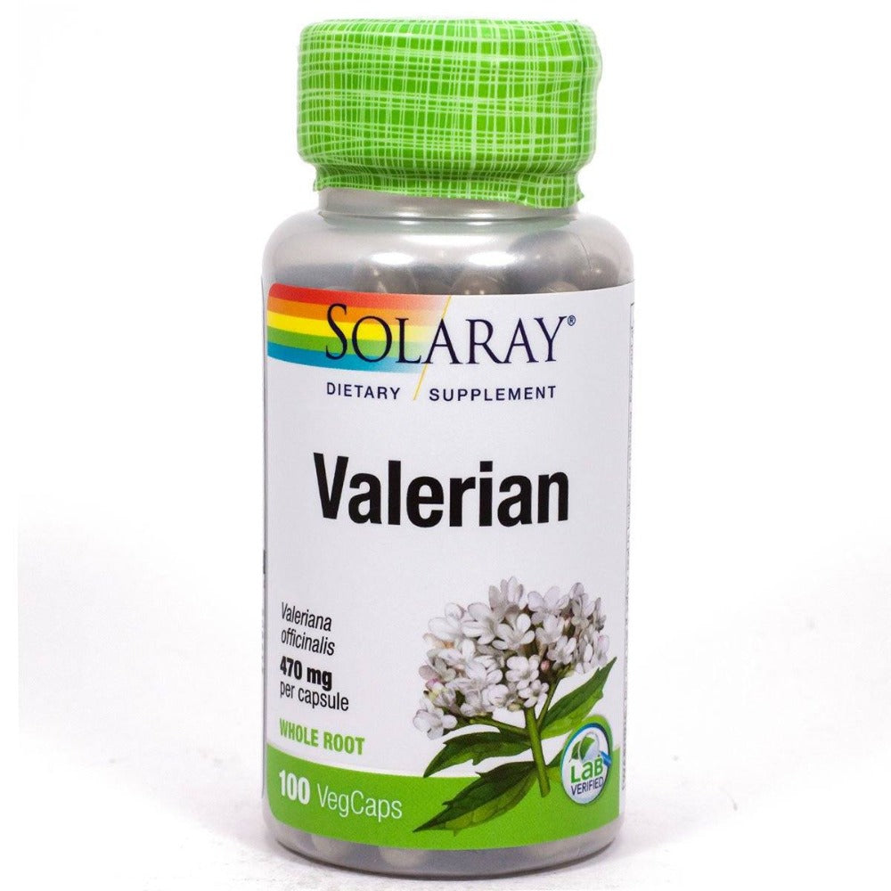 Solaray Valerian Root 470 mg 100 caps Herbs Solaray (1057889878059)