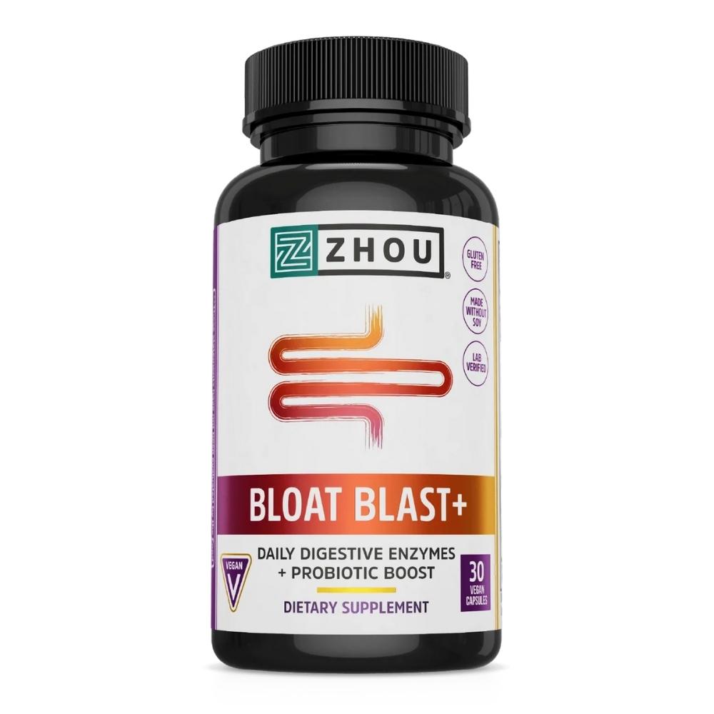 ZHOU BLOAT BLAST+ 30 Vegan Capsules Digestive Health ZHOU